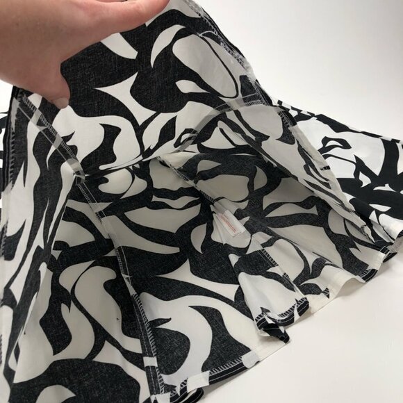 CARAMELU Black & White Abstract Swirl Flared Girly Summer Skirt SIZE 9/10 - Picture 9 of 13